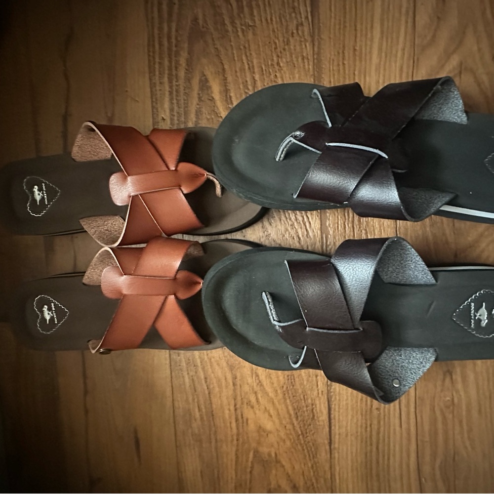 Rocket Dog Brown and Black Sandals